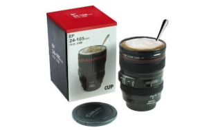 Geschenkideen und Gadgets finden + Tasse Foto Objektiv