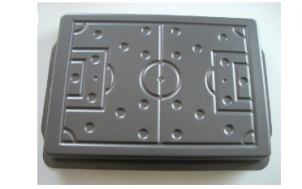hilfe geschenkidee für freund + Motivbackform Fußballfeld